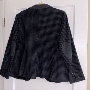 Talbots blazer, mixed pattern, thick cotton blend